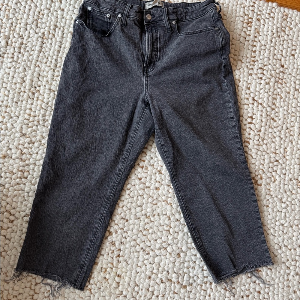 Madewell Curvy Perfect Vintage Straight High Waisted Jean - Size 31P -Lunar Wash